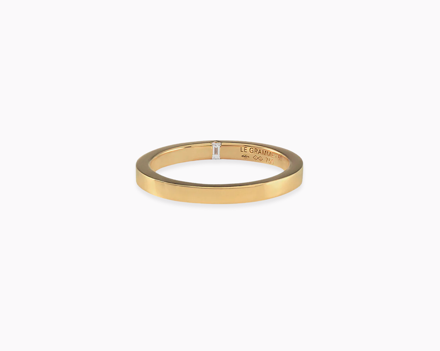 le-gramme-bague-ruban-2-mm-la-5g-sertie-diamant image 1