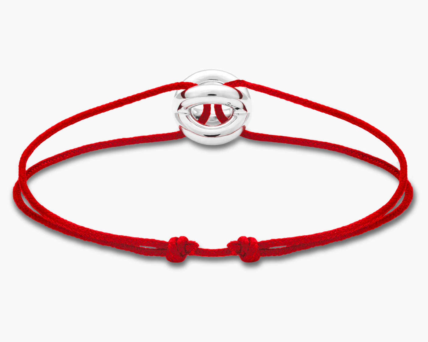 le-gramme-bracelet-cordon-entrelacs-rouge-le-3g-argent image 2