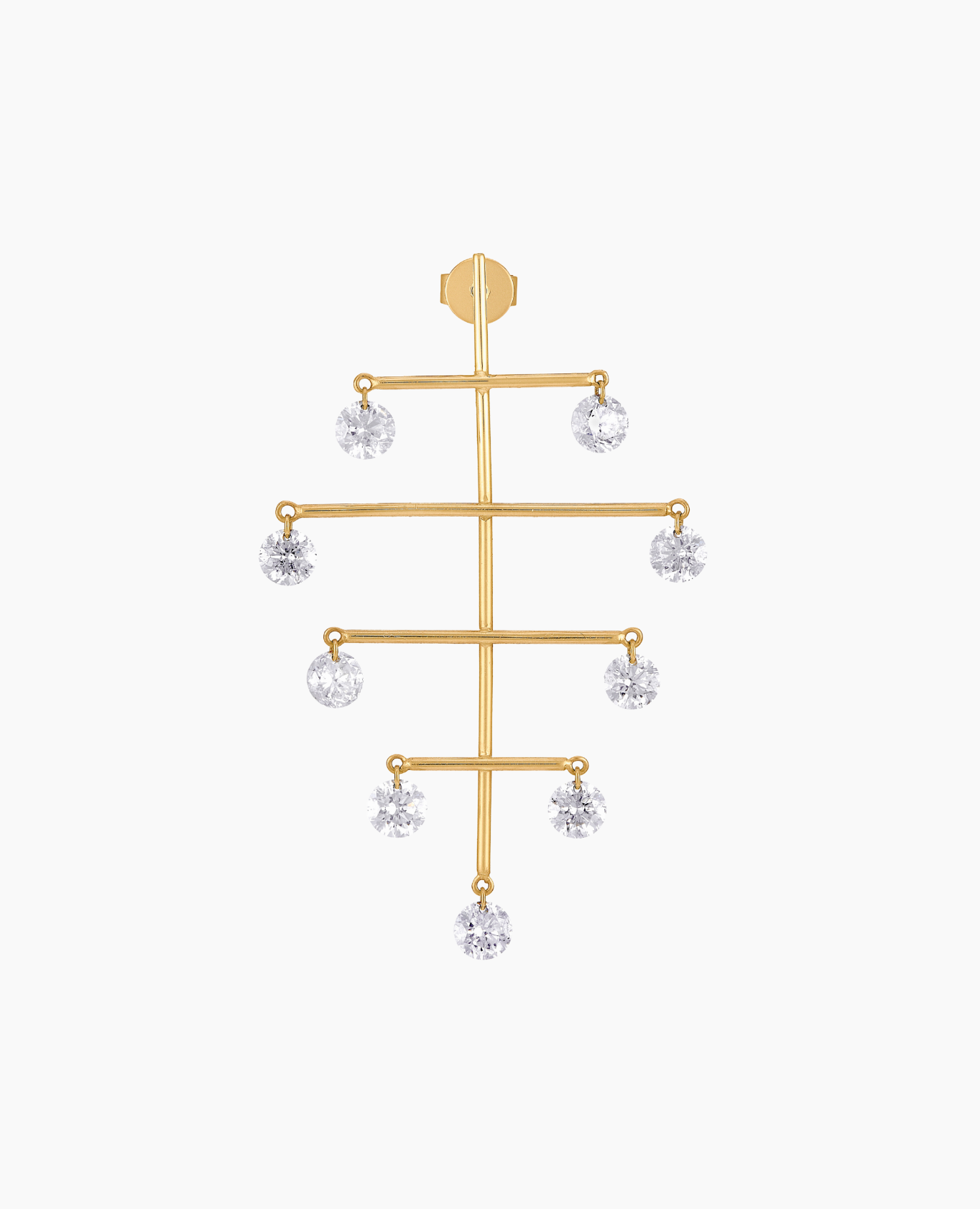 pers-e-paris-boucle-d-oreille-mobile-neuf-diamants-or-18-carats-l-unit image 1