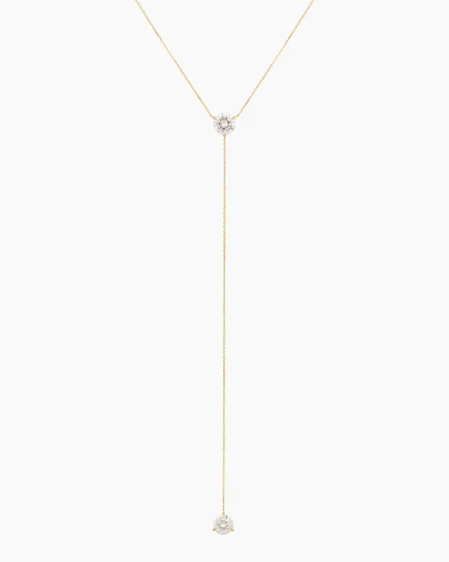 pers-e-paris-collier-cravate-dana-or-9-carats-2-diamants-2-carats image 1